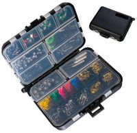 Pudełko Mikado z akcesoriami krętlik ciężarki haki