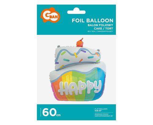 Balon Folowy - Tort 60-lecie, idealna dekoracja na niezapomniane urodziny na Arena.pl