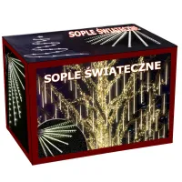 Lampki sople meteory led padający śnieg 80cm 576led Ciepłe