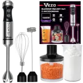 Vezo blender ręczny wielofunkcyjny mikser 1000w rozdrabniacz zestaw 5w1