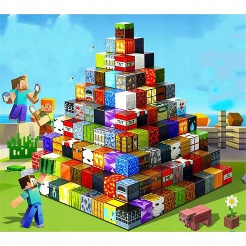 Magnetyczne klocki Minecraft, 200 elementów + 12 mini figurki na Arena.pl