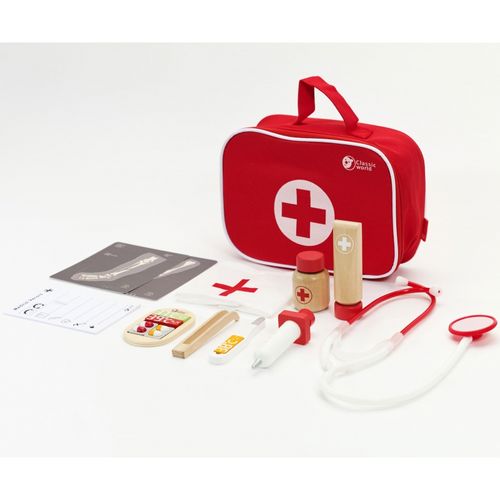 DLA DZIECI DREWNIANY ZESTAW   MAŁEGO DOKTORA AKCESORIA na Arena.pl