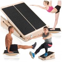 PLATFORMA DO ROZCIĄGANIA ĆWICZEŃ ŁYDEK PRZYSIADÓW DREWNIANA SLANT