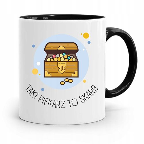 Kubek Czarny Prezent Dla Piekarza Taki To Skarb Z Nadrukiem Ze Zdjęciem na Arena.pl