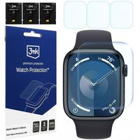 3x Folia Hybrydowa Hydrożelowa ŻEL 3mk do Apple Watch 9 45mm