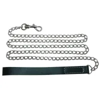 sportsheets edge chain leash smycz skorzana z metalowym łańcuchem 119cm