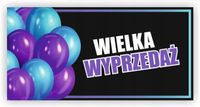 BANER reklamowy 200x100 cm OCZKOWANY plandeka WIELKA WYPRZEDAŻ