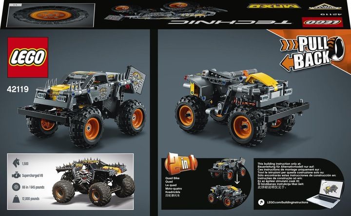 LEGO TECHNIC Monster Jam Max-D 42119 + GRATIS List do Mikołaja! zdjęcie 3