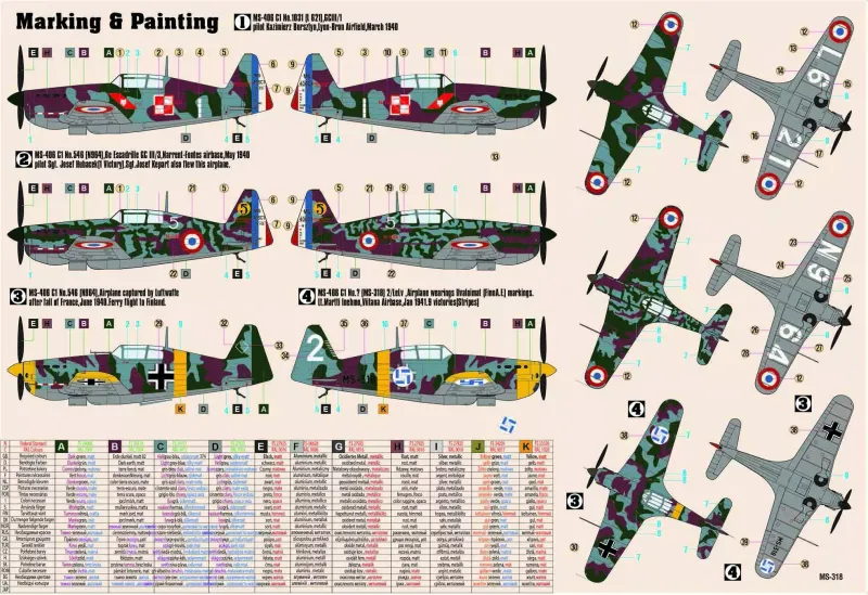 Morane Saulnier MS.406 CI, D-206, 1:72 zdjęcie 2