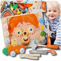 Drewniany Warsztat dla Dzieci Narzędzia zestaw majsterkowicza skrzynka