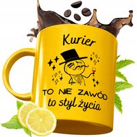 Złoty Kubek Premium Dla Kuriera Na Prezent Z Nadrukiem Ze Zdjęciem