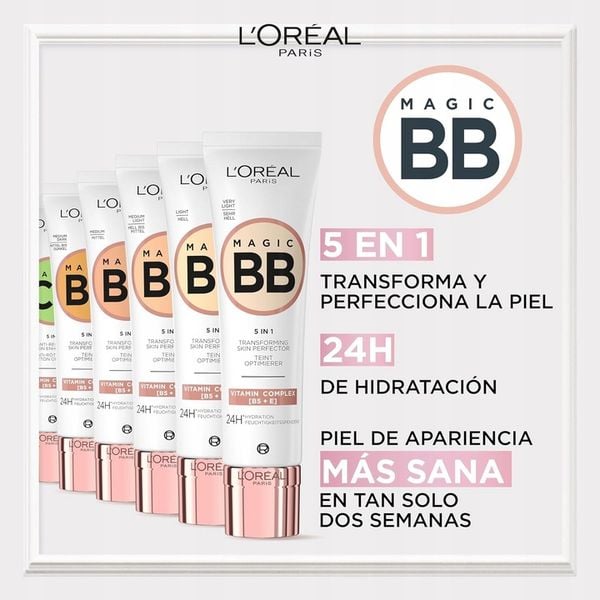 LOREAL BB CREAM 5IN1 C'EST MAGIC Krem BB do twarzy - 02 Light 30ml zdjęcie 3