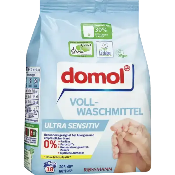 Domol ultra sensitv bezzapachowy proszek 18 prań zdjęcie 1