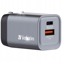 SZYBKA PODWÓJNA ładowarka sieciowa VERBATIM GaN USB +USB-C QC3.0 35W 3.6A