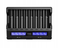 Ładowarka XTAR VC8S 10440-26650 AAA AA A SC C Li-ION/Ni-MH, 8 kanałów USB-C