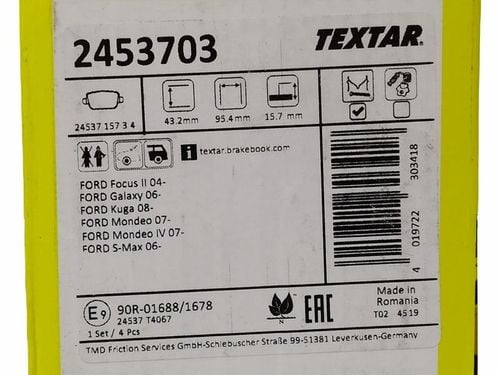 TEXTAR KLOCKI HAMULCOWE TYŁ FORD KUGA I S-MAX na Arena.pl