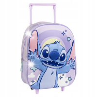 Plecak 3D przedszkolny jednokomorowy na kółkach walizka STITCH