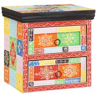 Szafka Nocna Wielokolorowe 40 x 30 x 40 cm Lite drewno mango