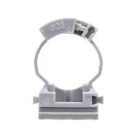 Wysuwany zacisk do rur PVC Φ 20 mm w kształcie litery U dla trwałego montażu