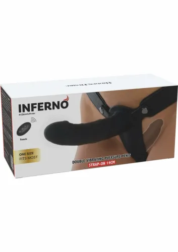 hidden desire inferno double vibrating strap-on silicone 14 cm na Arena.pl