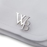 Spinki do mankietów inicjały Litera Litery Prezent