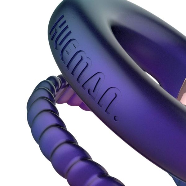 Hueman - Jupiter Vibrating Cock And Ball Ring - Purple zdjęcie 4