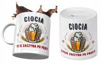 Dla Cioci Zestaw Kubek + Skarbonka Na Prezent Z Nadrukiem Ze Zdjęciem