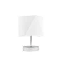 Lampka PASADENA abażur biały stelaż chrom