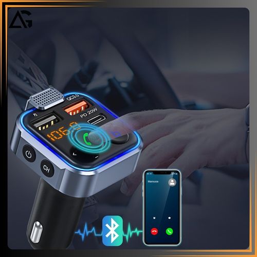 TRANSMITER BLUETOOTH SAMOCHODOWY FM USB 3.0A + 1.0A QC USB-C ŁADOWARKA na Arena.pl