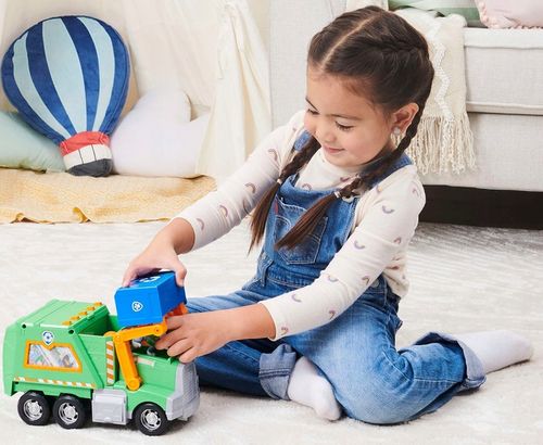 PSI PATROL DUŻA ŚMIECIARKA ROCKY POJAZD DO RECYKLINGU 38 CM + FIGURKA na Arena.pl