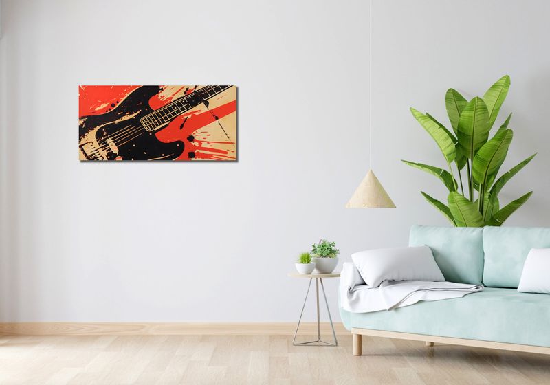 Obraz 90x40cm Gitara Elektryczna zdjęcie 2