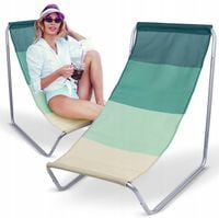 LEŻAK PLAŻOWY SKŁADANY KRZESŁO TURYSTYCZNE PRZENOŚNE FOTEL OGRODOWY + TORBA