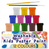 Farby plakatowe zestaw dla dzieci 12 kolorów 20ml