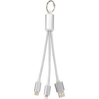 Kabel do ładowania 3w1 Metal z kółkiem na klucze