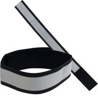 Czarna Opaska Odblaskowa Do Biegania Na Rower Na Rękę Ramię Rzep Bhp