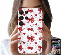 ETUI DO SAMSUNG GALAXY S25 ULTRA - CZERWONE WSTĄŻKI WSTĄŻKA MODNE WZORY