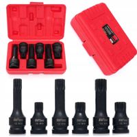 Nasadki Udarowe 1/2" 6 szt. 6-kątne M14 M16 M18 Walizka KRAFT&DELE