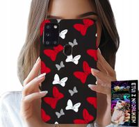 ETUI DO SAMSUNG GALAXY A21s - KOKARDKI CZERWONO BIAŁE MYSZKA, WZORY