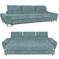 Sofa kanapa 3 os rozkładana z f. spania Savio Family meble j.zielen sztruks