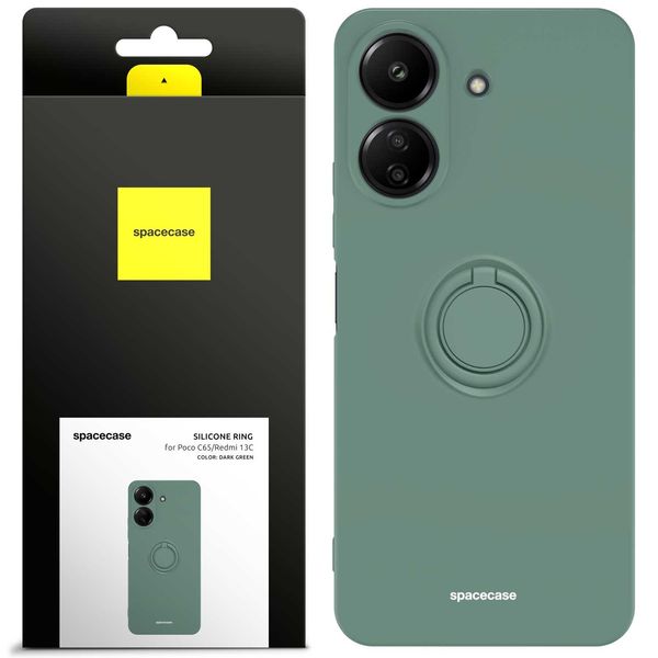 Spacecase Silicone Ring Redmi 13C 4G / Poco C65 Dark Gree zdjęcie 1