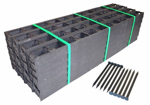 OBRZEŻE TRAWNIKOWE OGRODOWE 5,8cm PALISADA EKO BORDER 58mm 20m + 100 KOTEW na Arena.pl