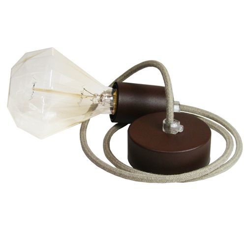 LAMPA WISZĄCA ZWIS POJEDYNCZY Z METALOWĄ OPRAWKĄ BRĄZOWA na Arena.pl