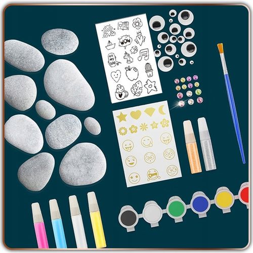 Kamienie do Malowania Zestaw dla Dzieci Farby Kreatywna Zabawka Rękodzieło na Arena.pl