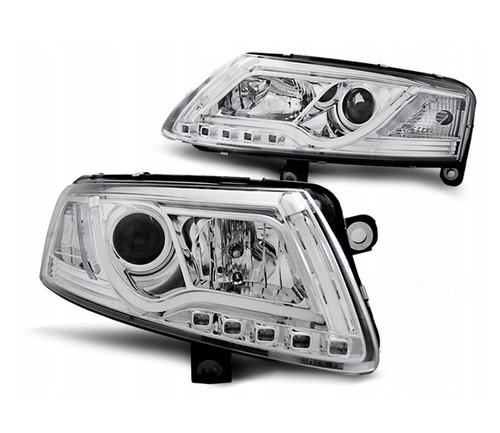 LAMPY REFLEKTORY AUDI A6 C6 04-08 LED TUBE CHROME na Arena.pl