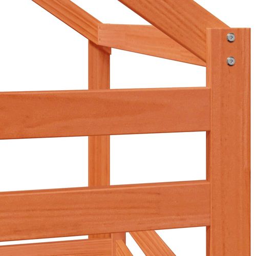 Łóżko z piętrem i daszkiem, woskowy brąz, 80x200 cm na Arena.pl