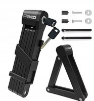 Blokada rowerowa składana PAKKO z uchwytem i 2 kluczami 85cm (E011)