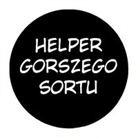 Przypinka helper gorszego sortu