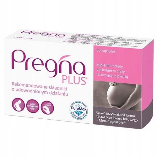 PREGNA PLUS 30 kaps. WITAMINY DLA KOBIET W CIĄŻY na Arena.pl