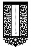 P21 Panel ażurowy EKRAN firana z kryształkiem dekoracja okienna 60x130