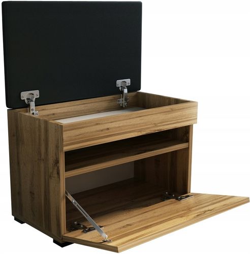 Szafka na buty 60 z siedziskiem 60cm dąb wotan 60cm na Arena.pl